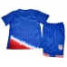 Maillot de foot États-Unis Extérieur vêtements enfant Copa America 2024 Manches Courtes (+ pantalon court)